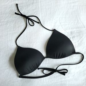Push up OP Bikini Top Triangle Halter Black L